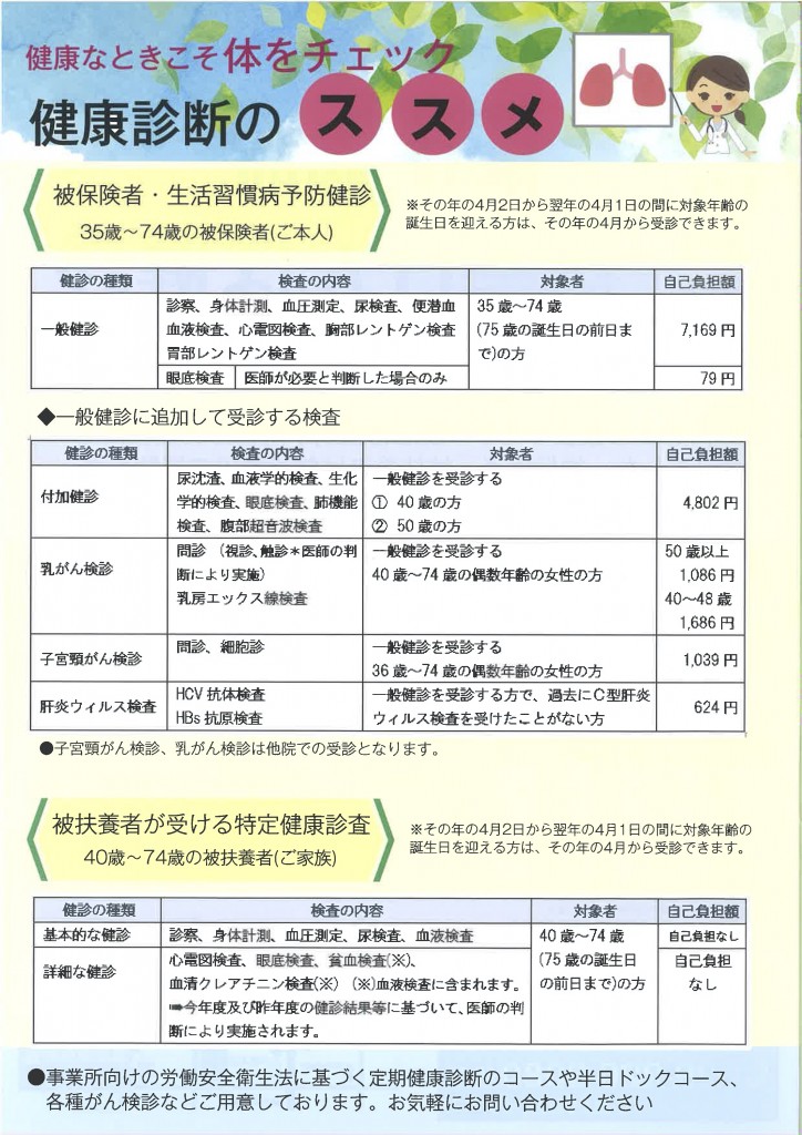 健康診断のススメ